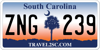 SC license plate ZNG239