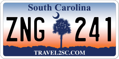 SC license plate ZNG241