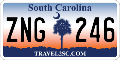 SC license plate ZNG246