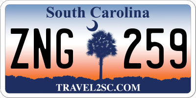 SC license plate ZNG259
