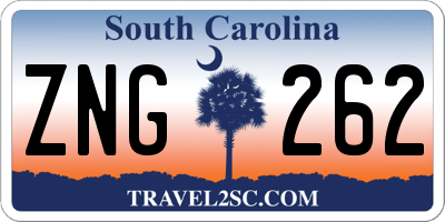 SC license plate ZNG262