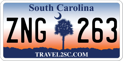 SC license plate ZNG263