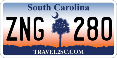 SC license plate ZNG280