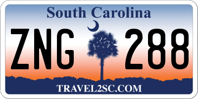 SC license plate ZNG288