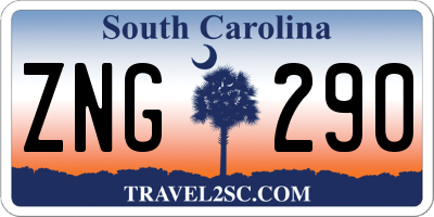 SC license plate ZNG290
