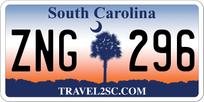 SC license plate ZNG296