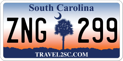 SC license plate ZNG299