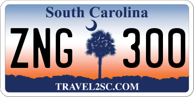 SC license plate ZNG300