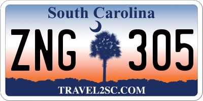 SC license plate ZNG305