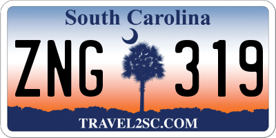 SC license plate ZNG319