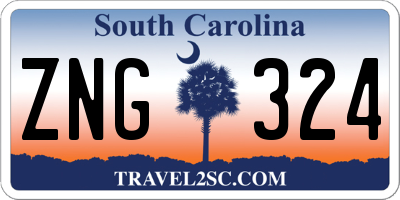 SC license plate ZNG324