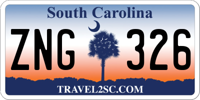 SC license plate ZNG326