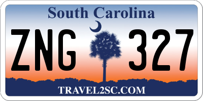 SC license plate ZNG327