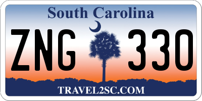SC license plate ZNG330