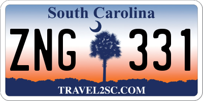 SC license plate ZNG331