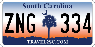 SC license plate ZNG334