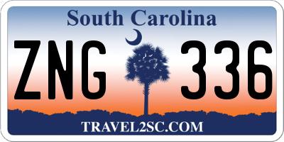 SC license plate ZNG336