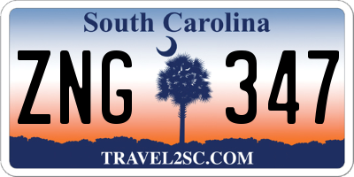 SC license plate ZNG347