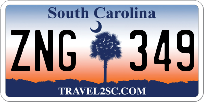 SC license plate ZNG349