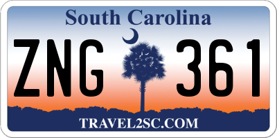 SC license plate ZNG361