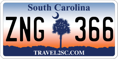 SC license plate ZNG366