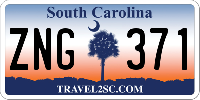 SC license plate ZNG371
