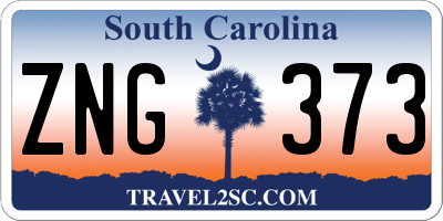SC license plate ZNG373