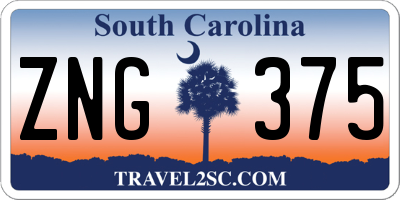 SC license plate ZNG375