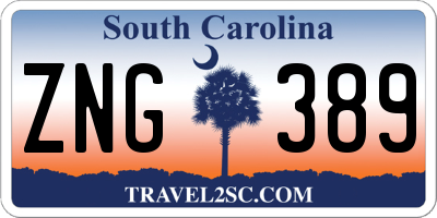 SC license plate ZNG389