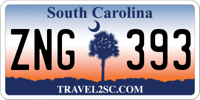 SC license plate ZNG393