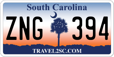 SC license plate ZNG394