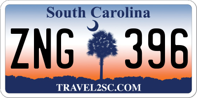 SC license plate ZNG396