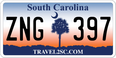 SC license plate ZNG397