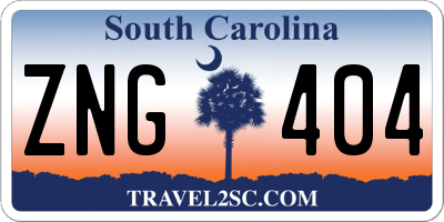 SC license plate ZNG404