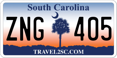 SC license plate ZNG405