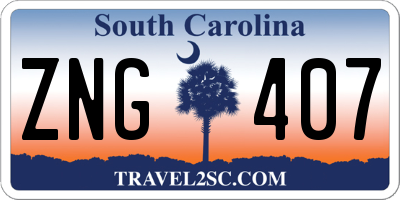 SC license plate ZNG407