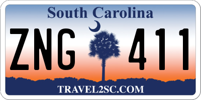 SC license plate ZNG411