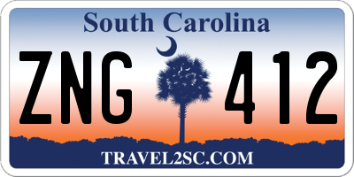 SC license plate ZNG412