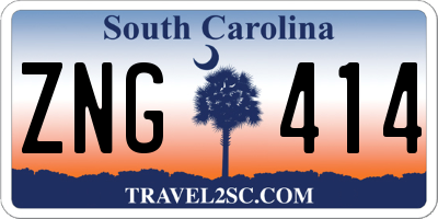 SC license plate ZNG414