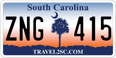 SC license plate ZNG415