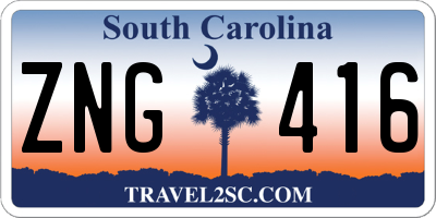 SC license plate ZNG416