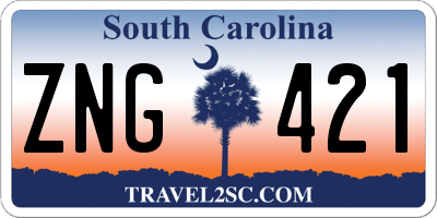 SC license plate ZNG421