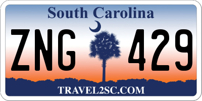 SC license plate ZNG429