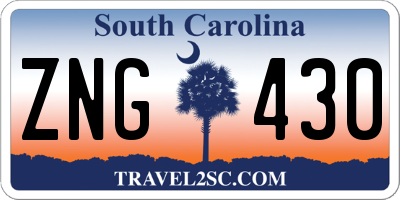 SC license plate ZNG430