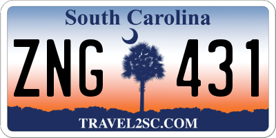 SC license plate ZNG431