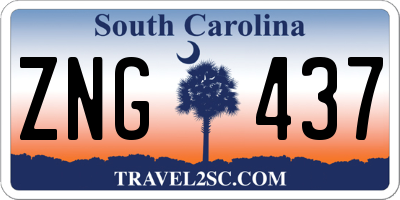SC license plate ZNG437