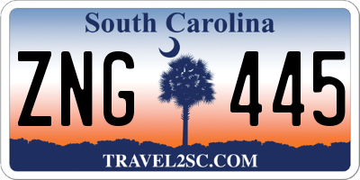 SC license plate ZNG445