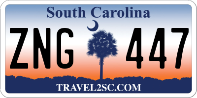 SC license plate ZNG447