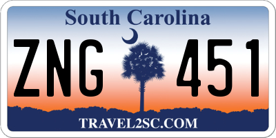 SC license plate ZNG451