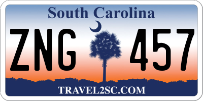 SC license plate ZNG457